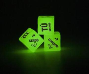 Dados Penitencia luminosos x 3